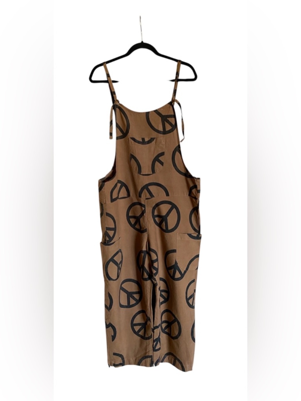 EARTHBOUND Peace Signs Overalls Jumpsuit Size M
